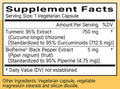 Turmeric 95 Ingredients