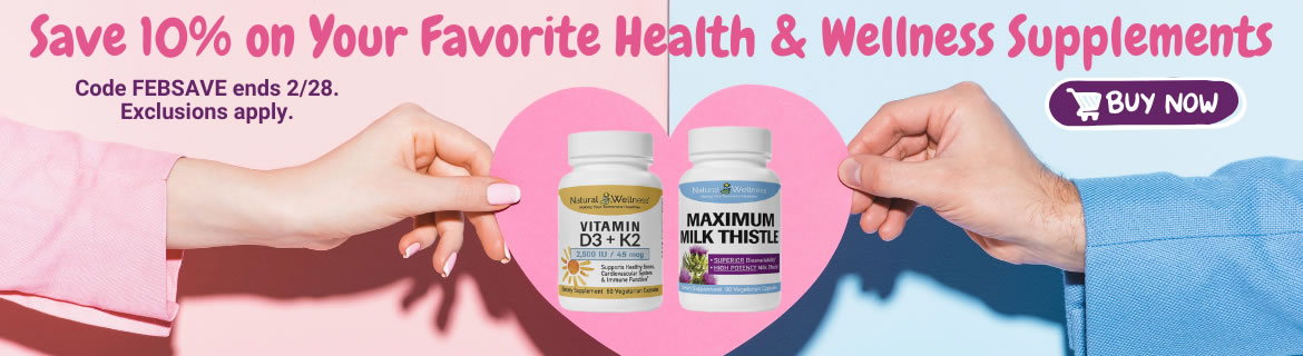 Save 10% on Health & Wellness Supplements