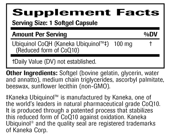 Ubiquinol CoQ10 Ingredients