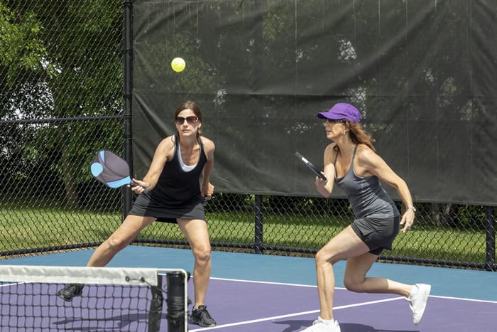 Being social is a good way to age healthfully. Joining a social group, like pickleball, is a good way to be social and stay active.